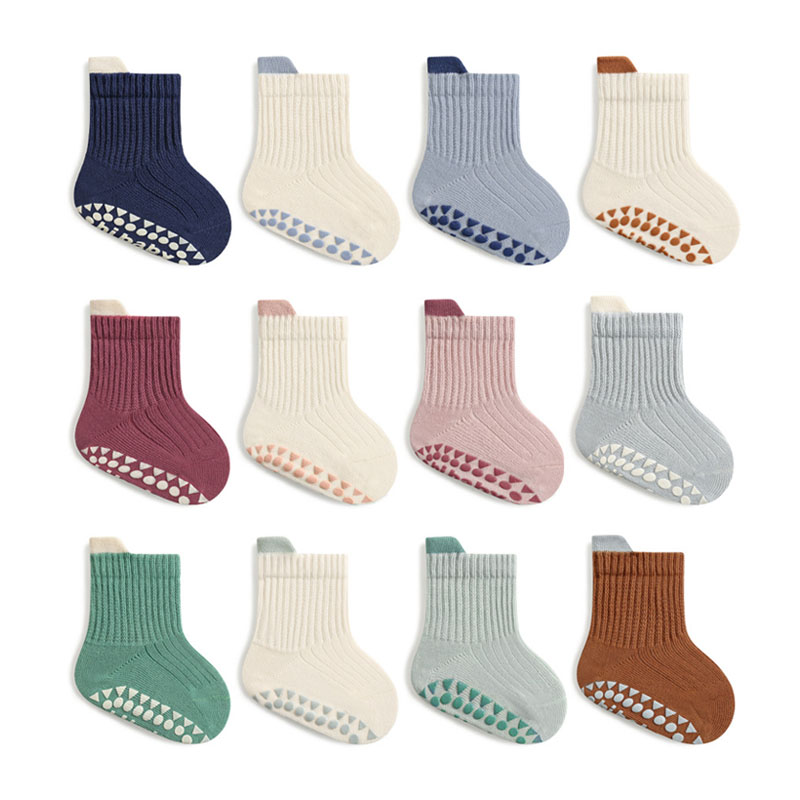 Unisex Baby Socks Non Slip - 3 ペア子供綿靴下男の子と女の子かわいい快適通気性ベビーノンスリップフロアソックス