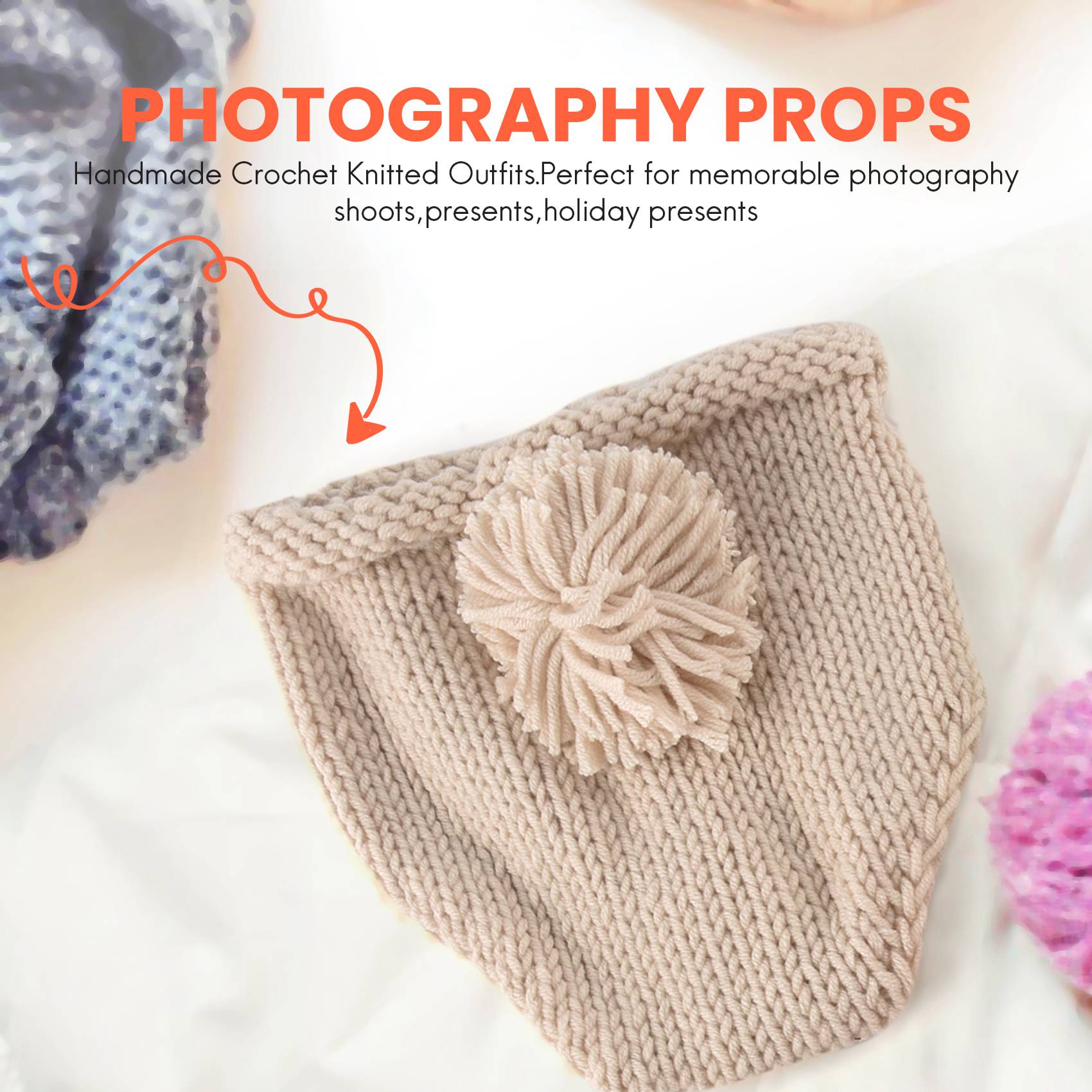F-3C 新生児の写真撮影の小道具幼児男の子女の子ニット写真 - Infant Photography Props Outfit のレビューと価格