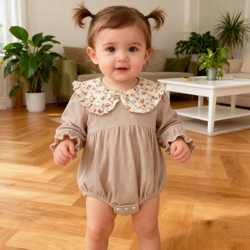 春ヴィンテージ新生児幼児ベビー女の子ロンパースコーデュロイベ - Newborn Baby Girl Romper Floral のレビューと価格