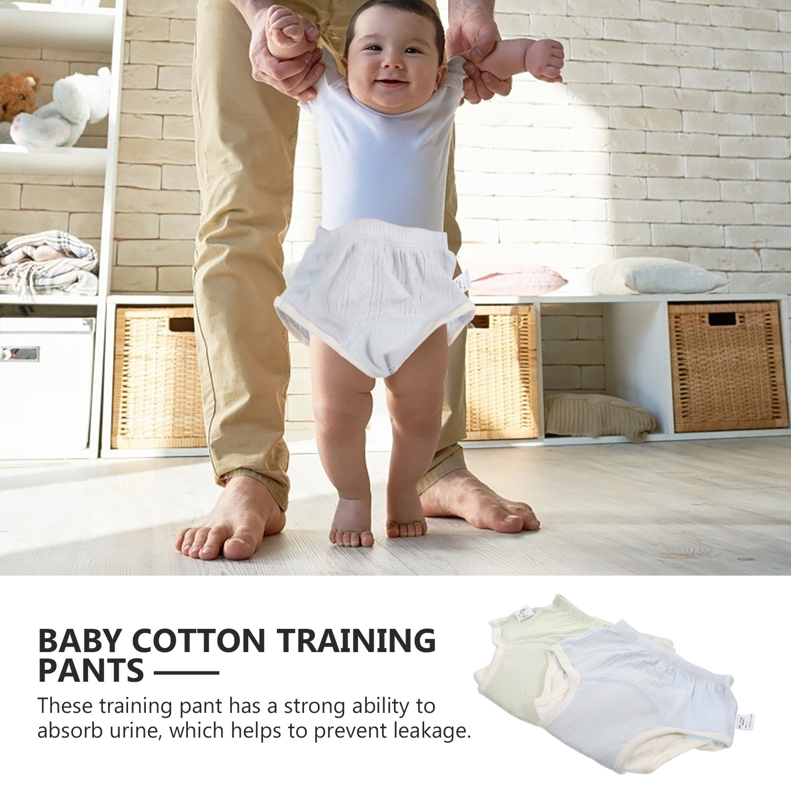 2枚セットの高級コットン製トレーニングパンツ。幼児用、おしっ - Toddler Training Pants Leak Proof のレビューと価格