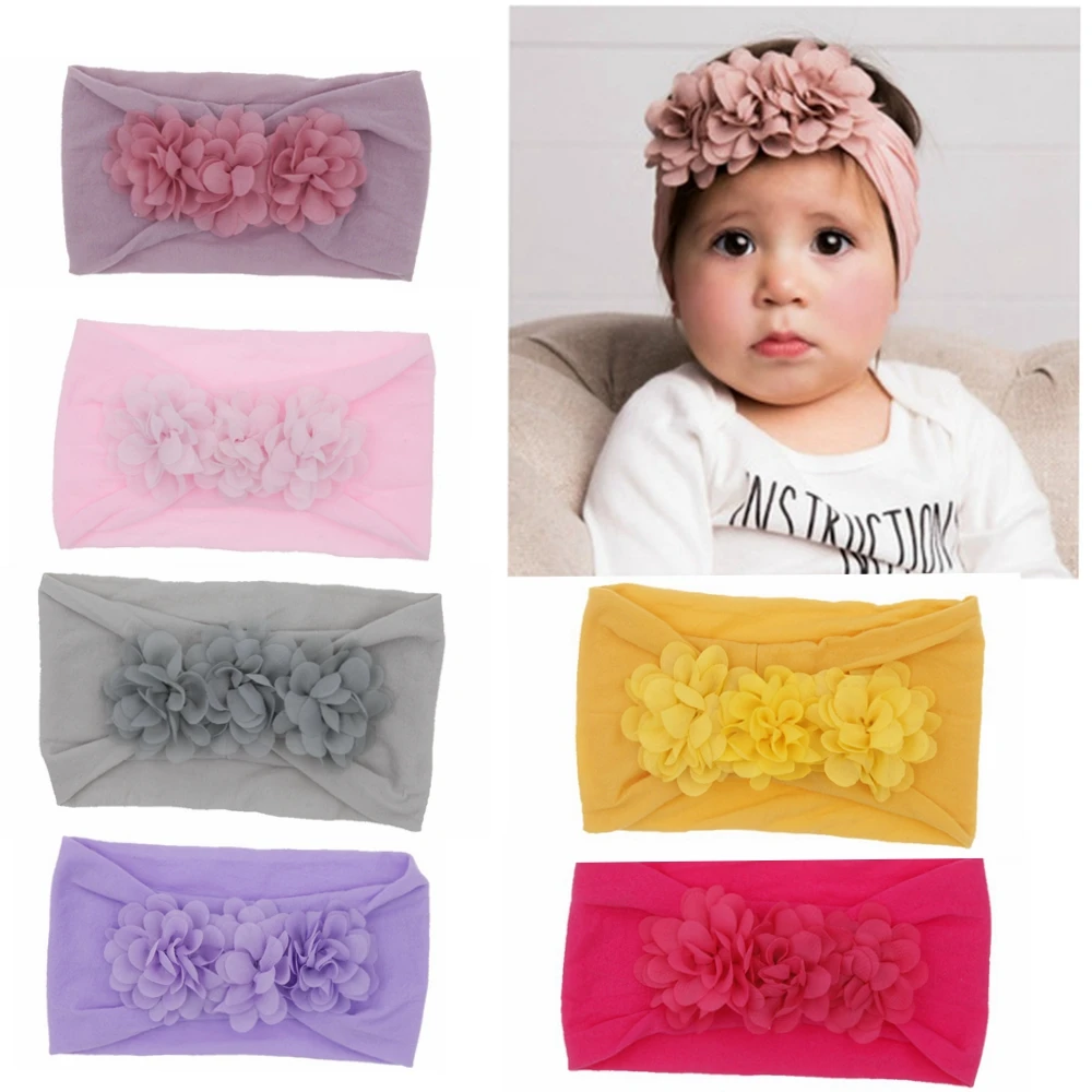 ブランド幼児女の赤ちゃん子供ベビーシフォンフラワーヘアバンド - Baby Gear のレビューと価格