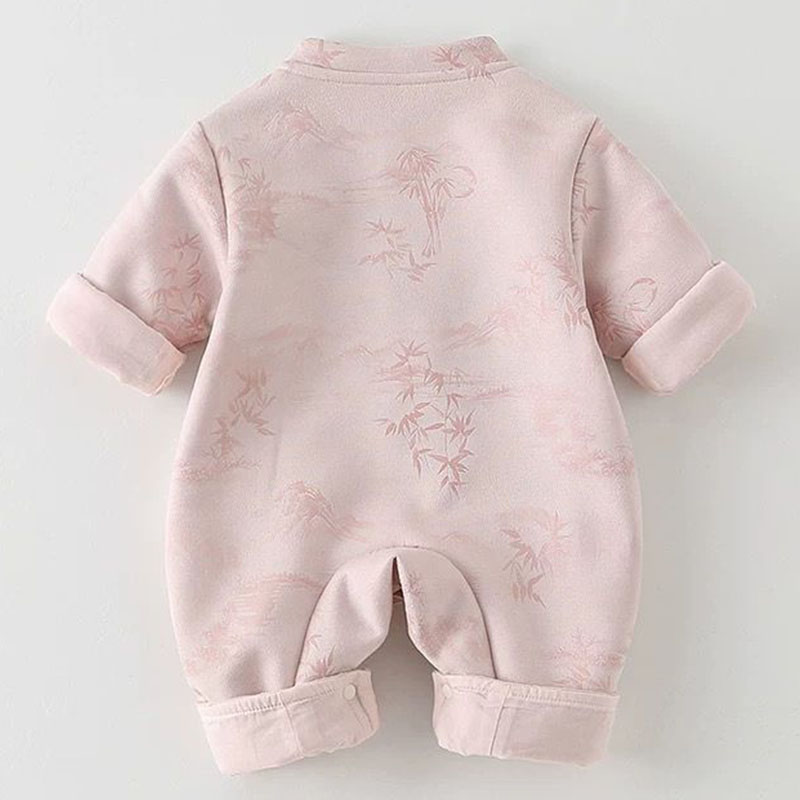 2026 春秋幼児女の子服中国風かわいい花刺繍ピンク長袖ベビ - Newborn Baby Girl Romper Floral のレビューと価格