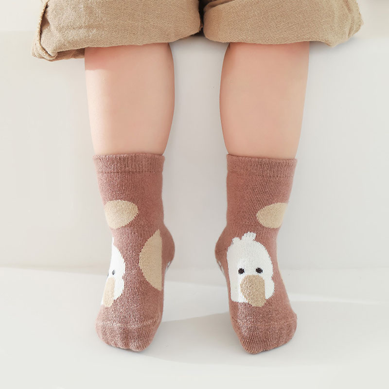 5 ペア子供用ノンスリップソックスかわいい漫画のパターン快適 - Unisex Baby Socks Non Slip のレビューと価格
