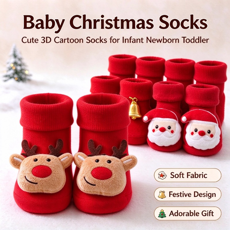 子供用靴下、女の子用、男の子用、かわいいコットン素材、クリス - Unisex Baby Socks Non Slip のレビューと価格