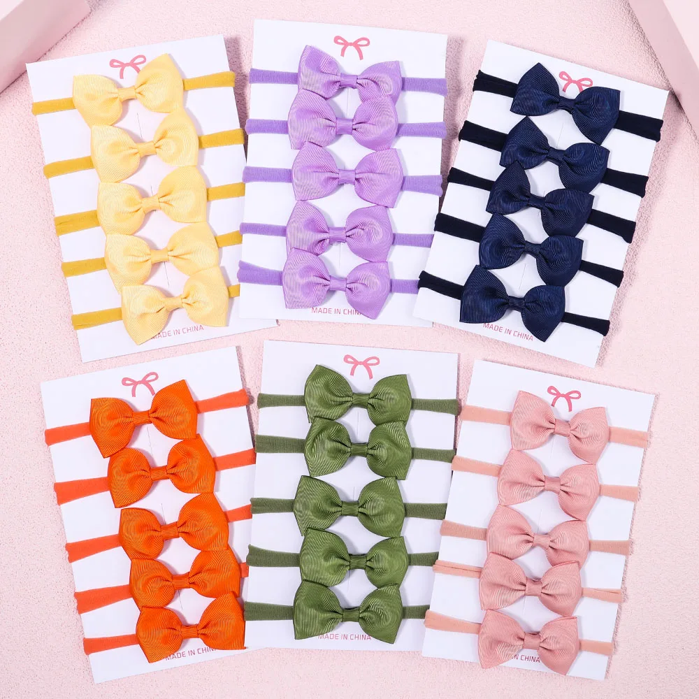 女の子用無地リボン付きヘッドバンド,ヘアアクセサリー,卸売, - Baby Gear のレビューと価格