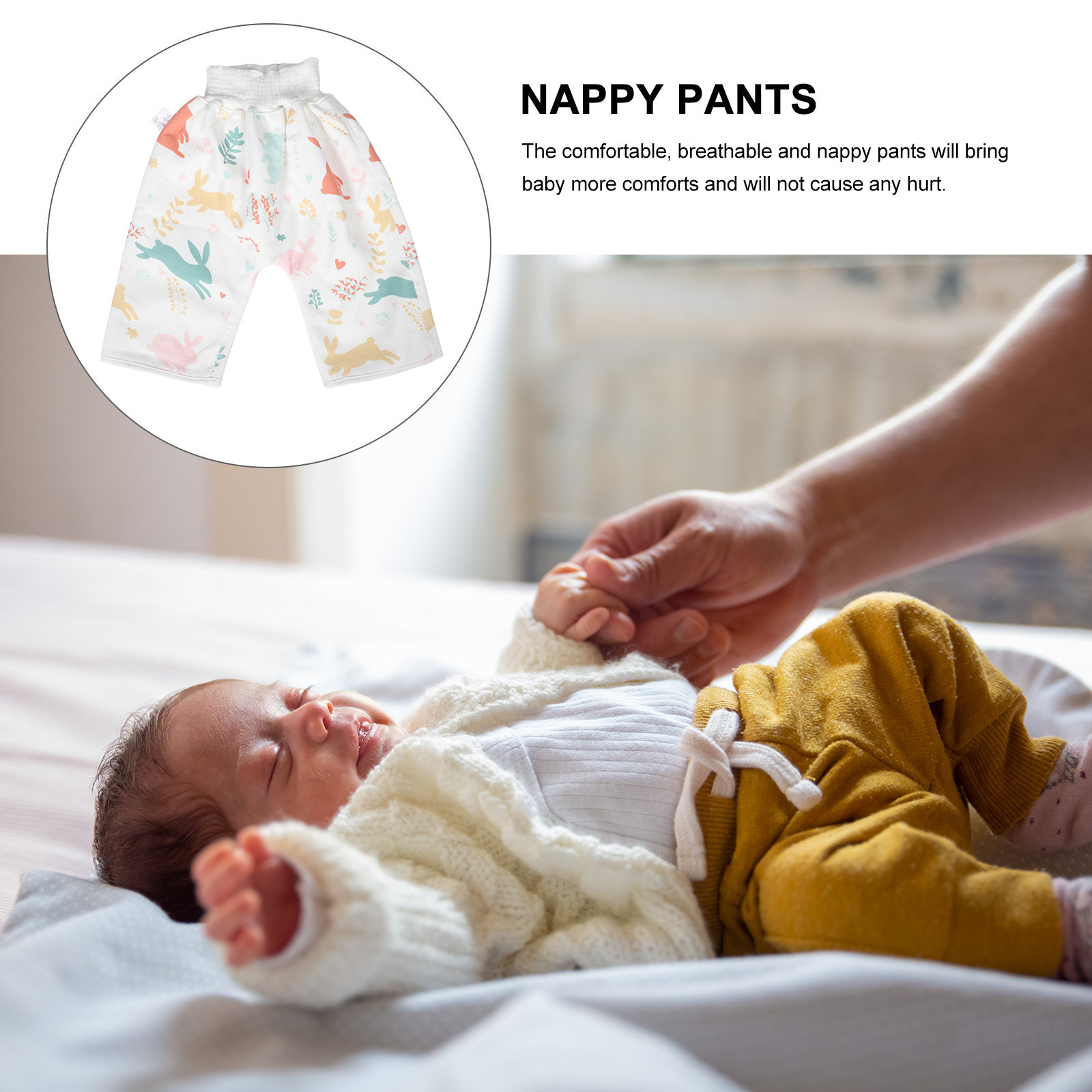 赤ちゃん用、子供用、防水トレーニングパンツ、かわいいウサギ柄 - Toddler Training Pants Leak Proof のレビューと価格