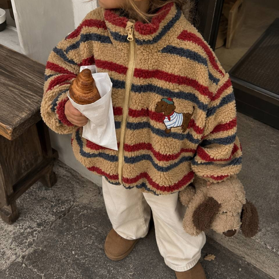 Ks-男の子と女の子のフリースコート、白鳥、恐竜、チェリー、 - Toddler Boy Winter Fleece Jacket のレビューと価格
