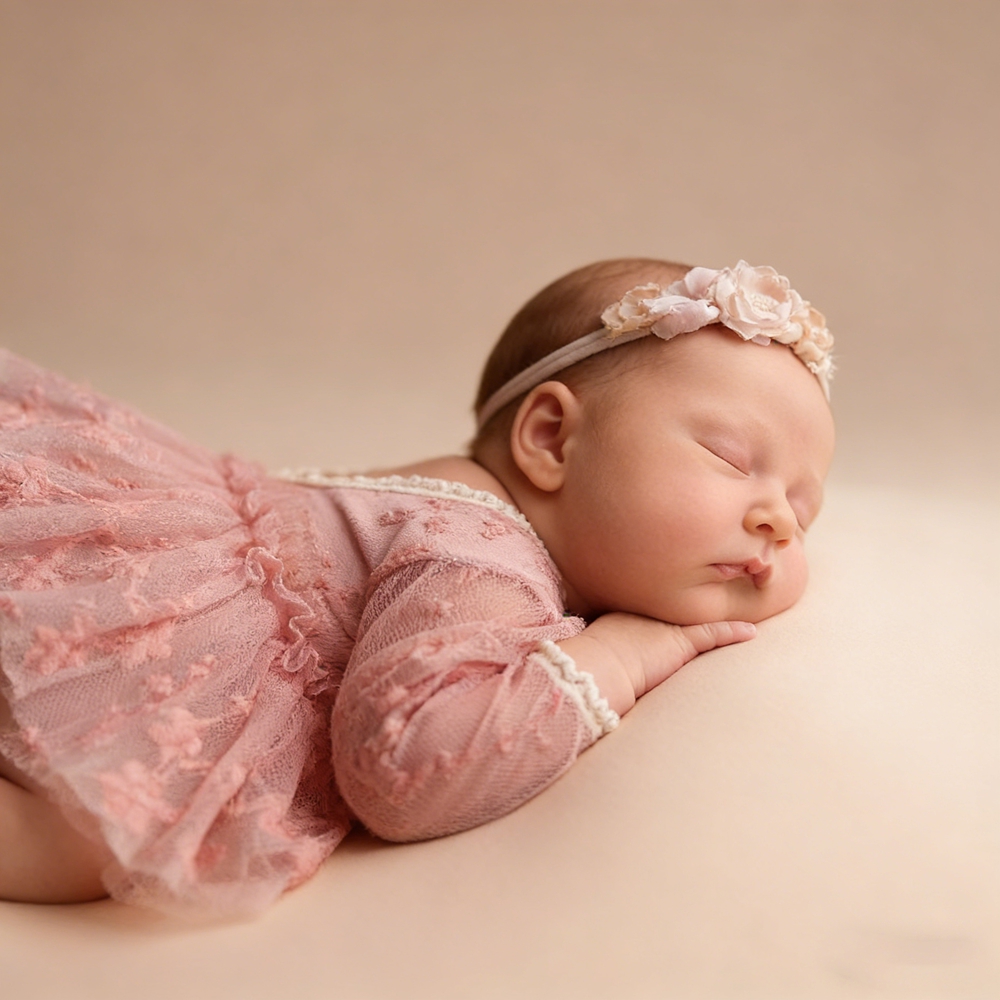 女の赤ちゃんチュチュドレスピンクレース花柄刺繍長袖ロンパース - Newborn Baby Girl Romper Floral のレビューと価格
