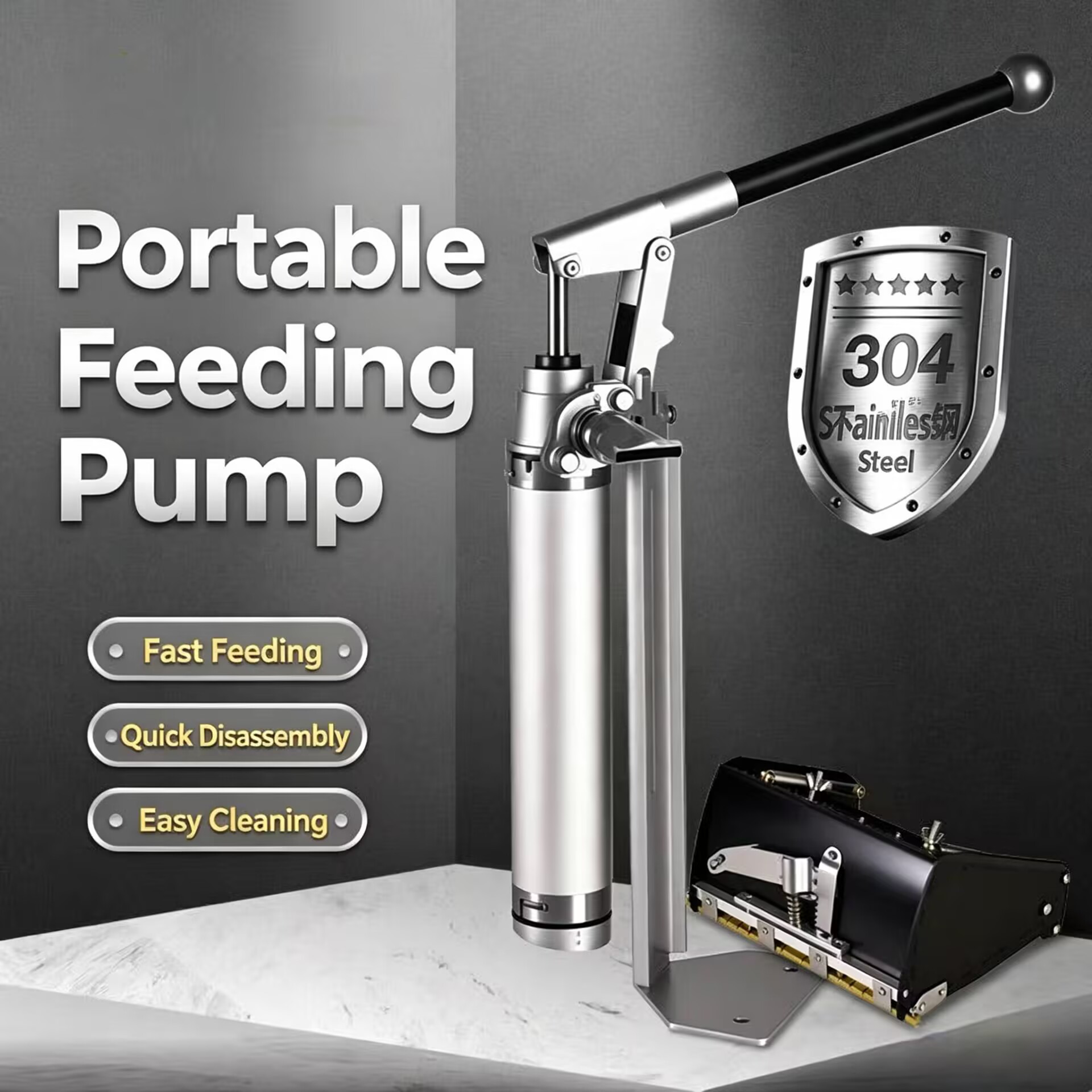 ステンレス製手動供給ポンプ吸引装置 液体移送用ポータブルハン - Feeding のレビューと価格