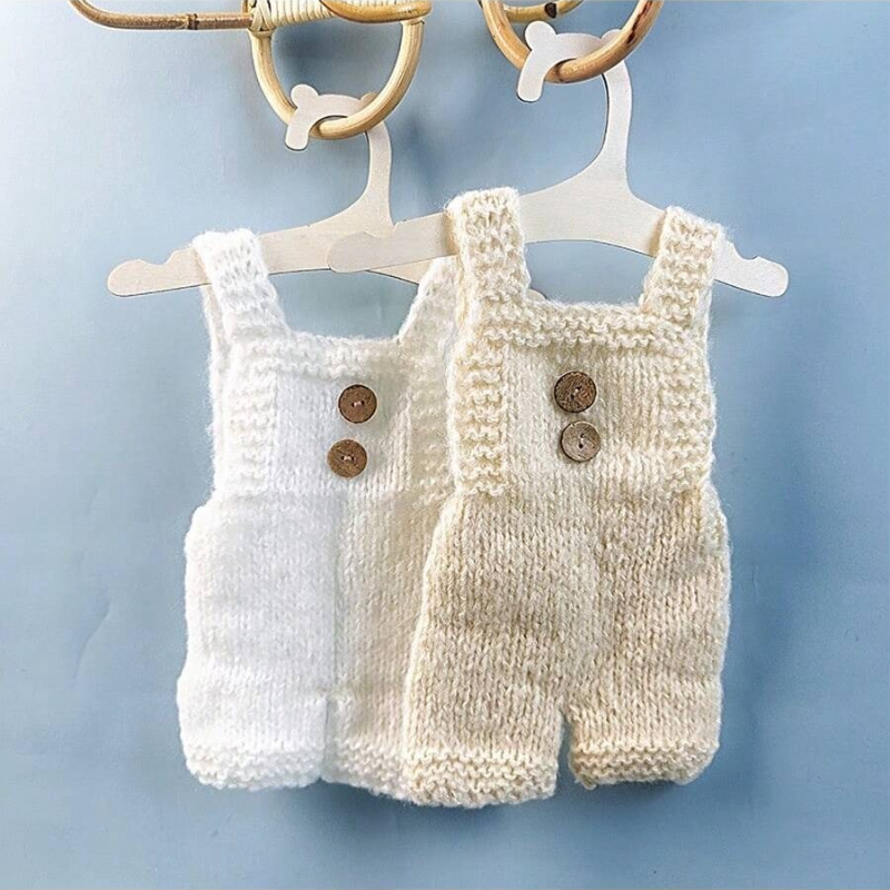 新生児写真撮影小道具ソフトモヘアニットロンパースショーツセッ - Infant Photography Props Outfit のレビューと価格