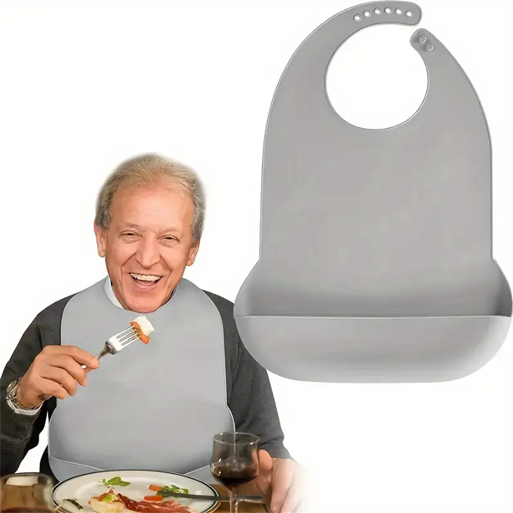 大型シリコン大人用よだれかけ 防水食品グレードよだれかけ ポ - Waterproof Baby Bibs Silicone のレビューと価格