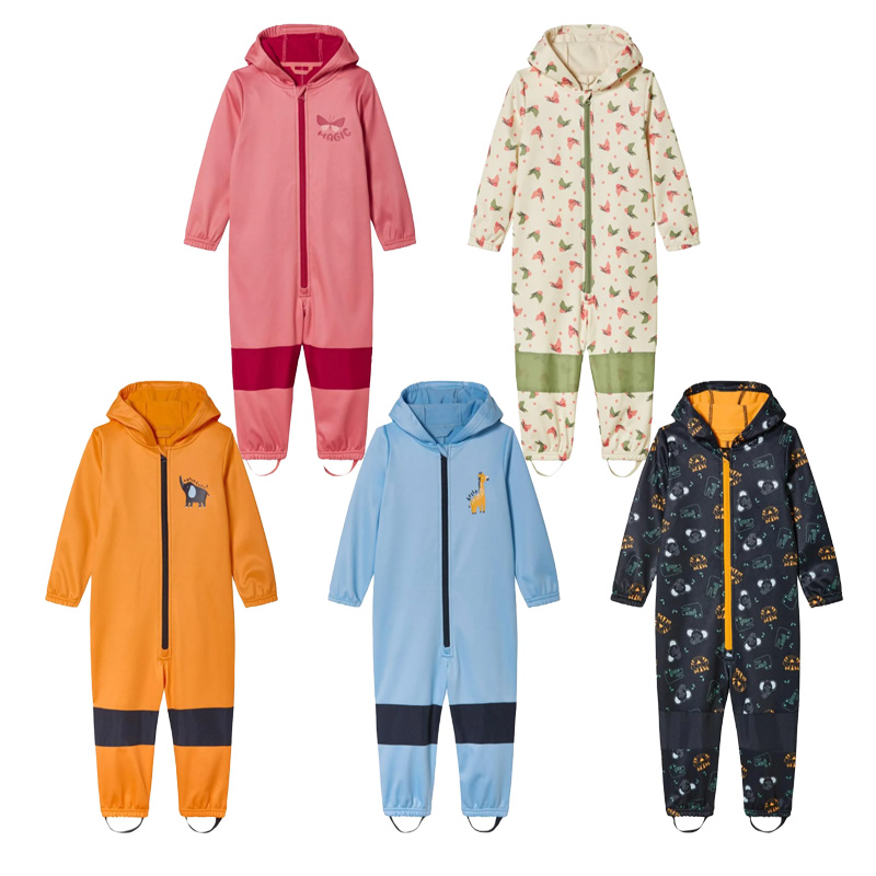 子供用アウトドアソフトシェルワンピースは防水性があり、フリー - Cotton Baby Onesies Zipper のレビューと価格