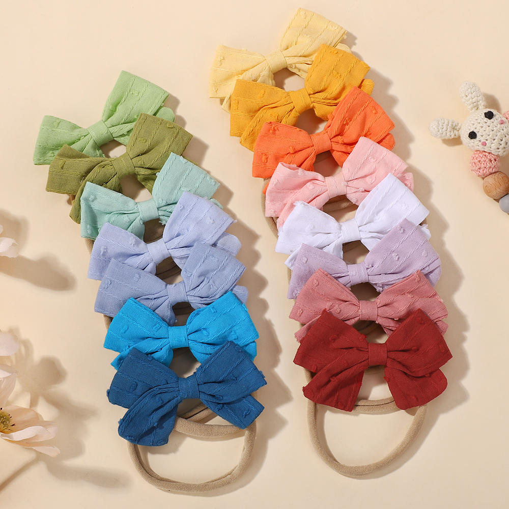 10 個キッズガールズランダムカラープリント弓ヘッドバンドソ - Baby Gear のレビューと価格
