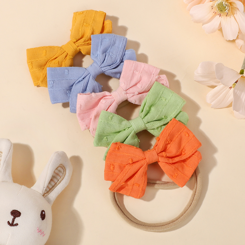 10 個キッズガールズランダムカラープリント弓ヘッドバンドソ - Baby Gear のレビューと価格